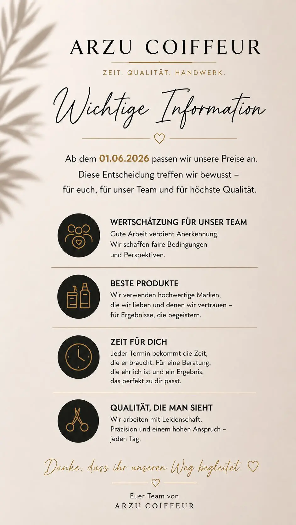 Wichtige Information